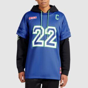 Just Don All City Layer Jersey Hoodie SZ XL